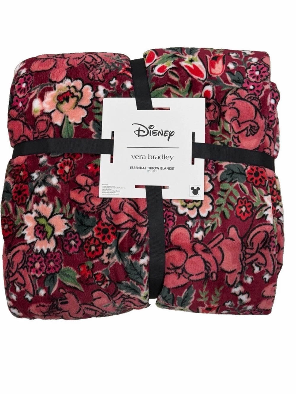 Vera Bradley x Disney Minnie Mouse & Daisy Hidden Hearts Essential Throw Blanket